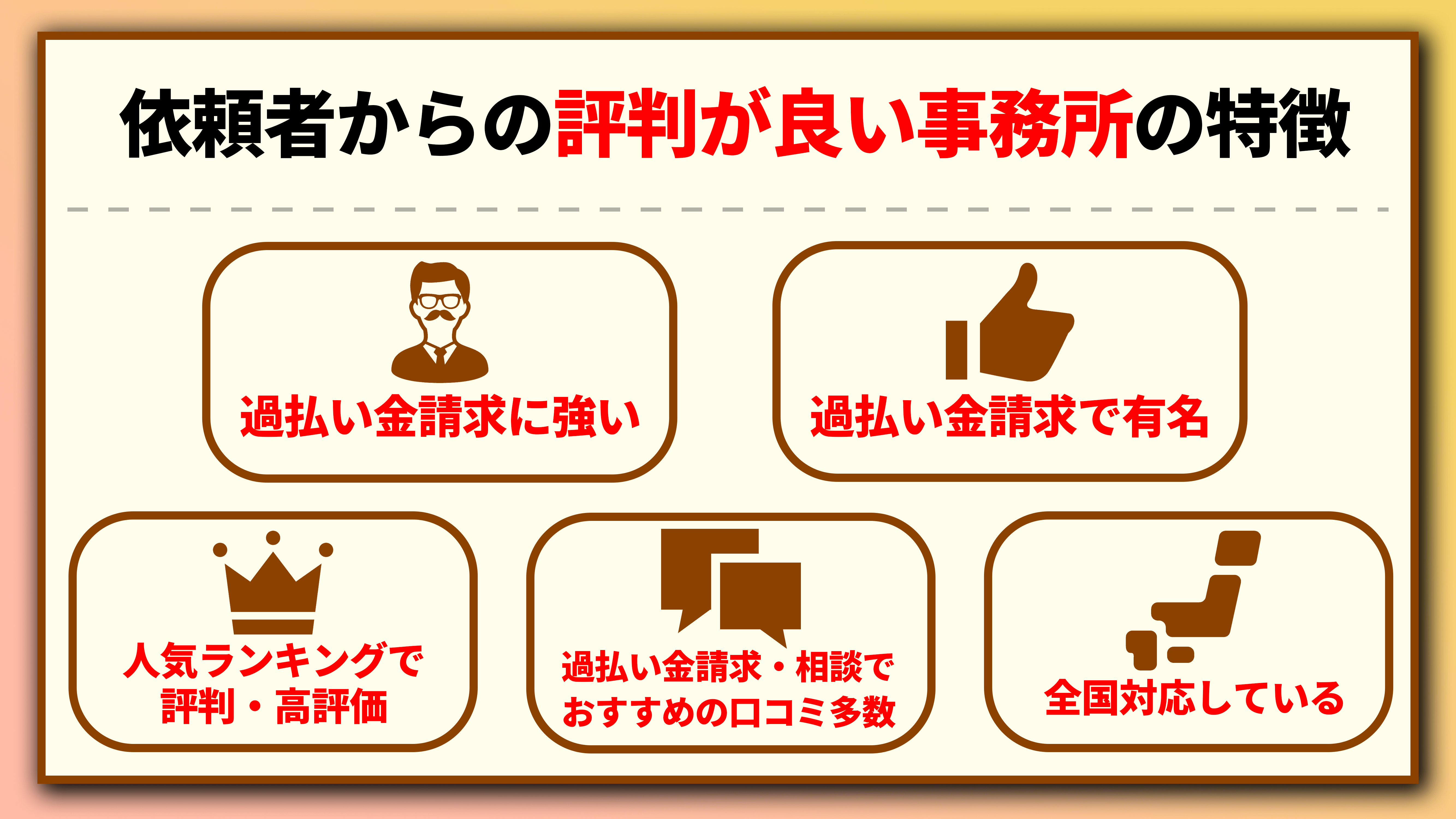 依頼者からの評判が良い事務所の特徴